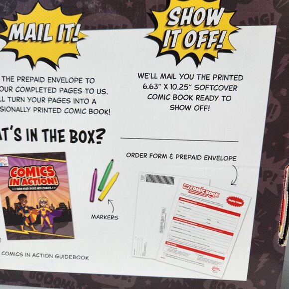 New Lulu Jr. My Comic Book making craft kit writing comicbook Published 6.75" x - Picture 7 of 11